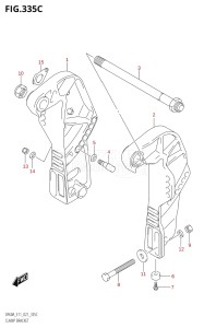 04005F-240001 (2022) 40hp E34-Italy (DF40ASVT  DF40ASVT) DF40A drawing CLAMP BRACKET (DF40ATH,DF50ATH)