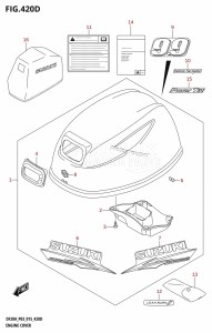 DF15A From 01504F-510001 (P03)  2015 drawing ENGINE COVER (DF9.9BTH:P03)