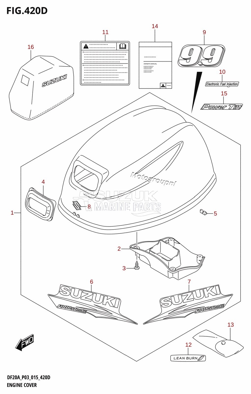 ENGINE COVER (DF9.9BTH:P03)