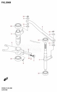 DF325A From 32501F-340001 (E01 E40)  2023 drawing CLUTCH ROD (023)