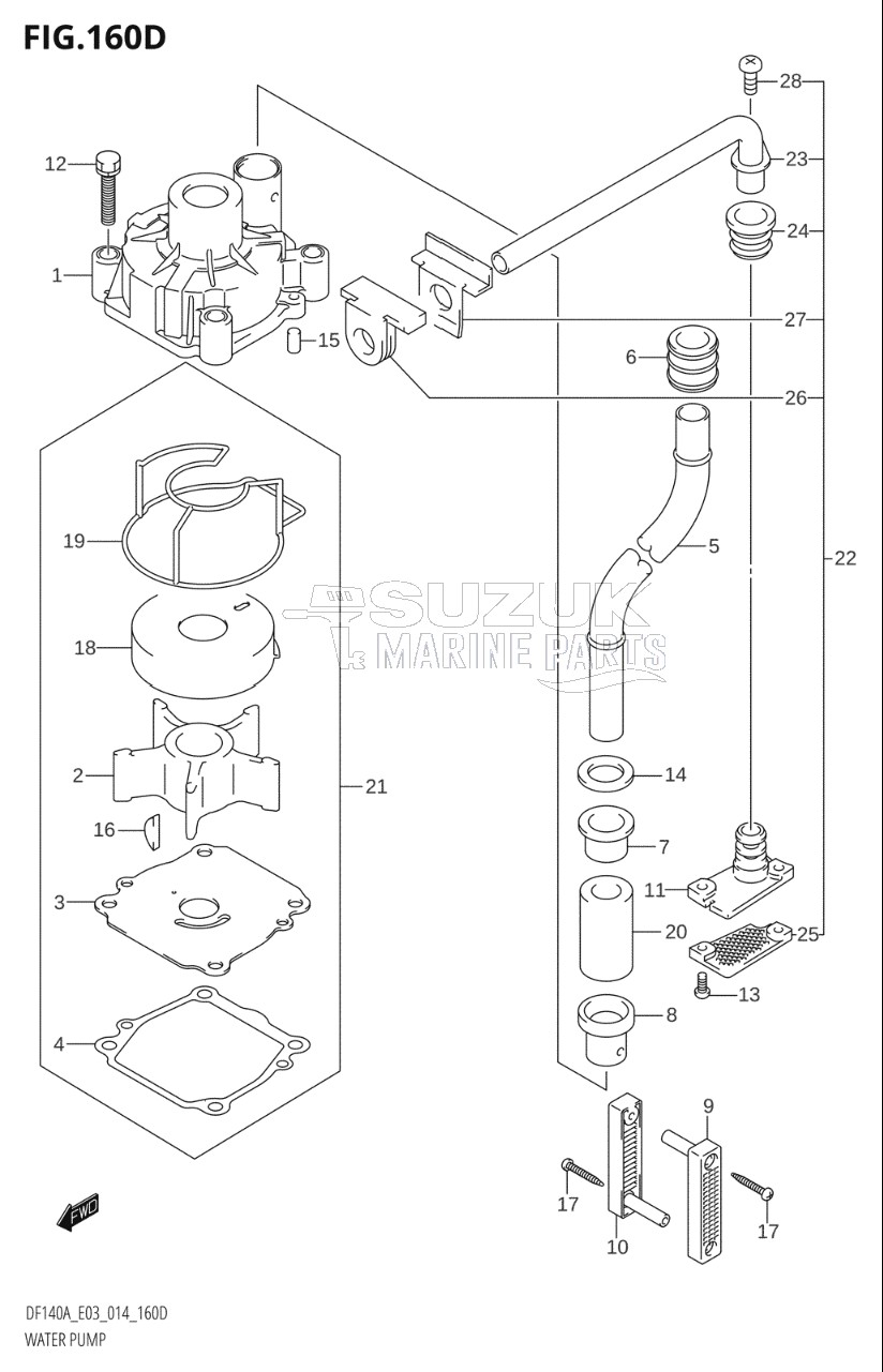 WATER PUMP (DF140AT:E03)