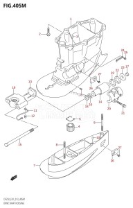 DF225Z From 22503Z-310001 (E01 E40)  2013 drawing DRIVE SHAFT HOUSING (DF250Z:E40:(X-TRANSOM,XX-TRANSOM))