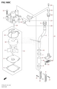 DF140A From 14003F-410001 (E01 E40)  2014 drawing WATER PUMP (DF115AT:E01)