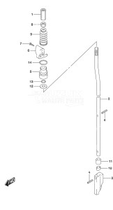 Outboard DF 25A drawing Shift Rod