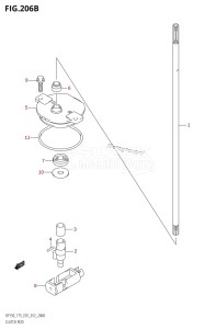 DF150Z From 15002Z-210001 (E01 E40)  2012 drawing CLUTCH ROD (DF150T:E40)