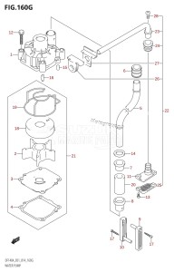 DF100A From 10003F-310001 (E01 E40)  2013 drawing WATER PUMP (DF140AT:E01)