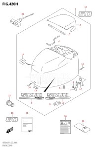 06002F-240001 (2022) 60hp E01 E40 E11-Gen. Export - Costa Rica (DF60AQH  DF60AQH  DF60AT  DF60AT  DF60ATH  DF60ATH) DF60A drawing ENGINE COVER ((DF50A,DF50ATH,DF50AVTH):E01:020)