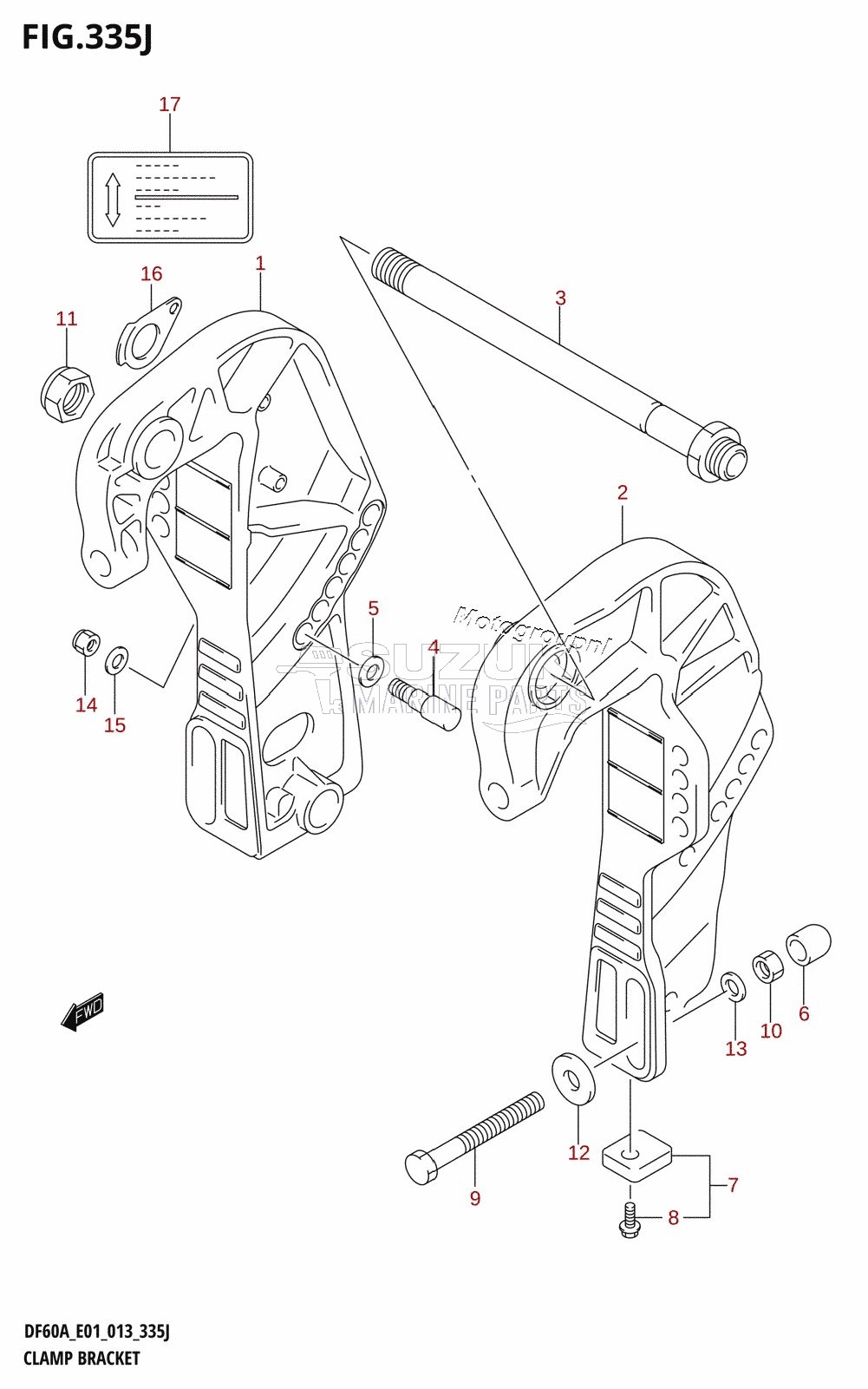 CLAMP BRACKET (DF60AQH:E01)