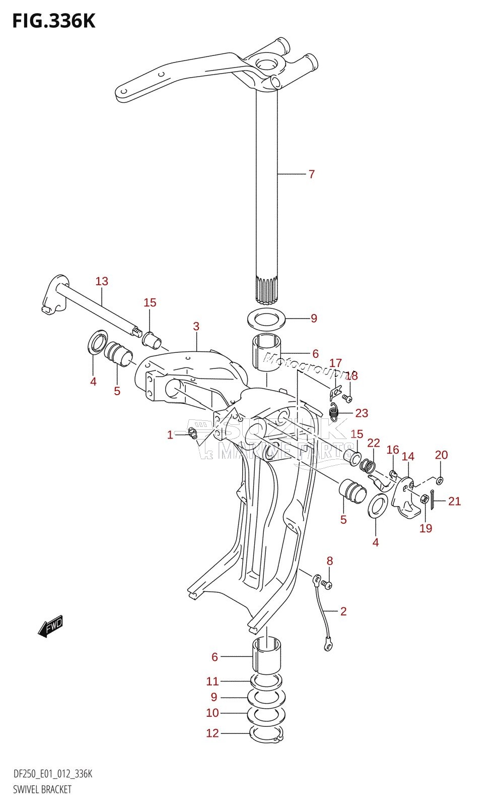 SWIVEL BRACKET (DF250T:E40:(X-TRANSOM,XX-TRANSOM))