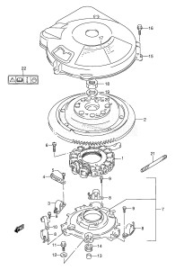 DT225 From 22501-351001 ()  1993 drawing MAGNETO (MODEL:91~00)(*)