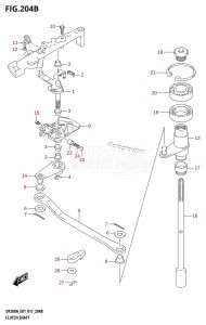 DF200A From 20003F-710001 (E01 E40)  2017 drawing CLUTCH SHAFT (DF200AT:E40)