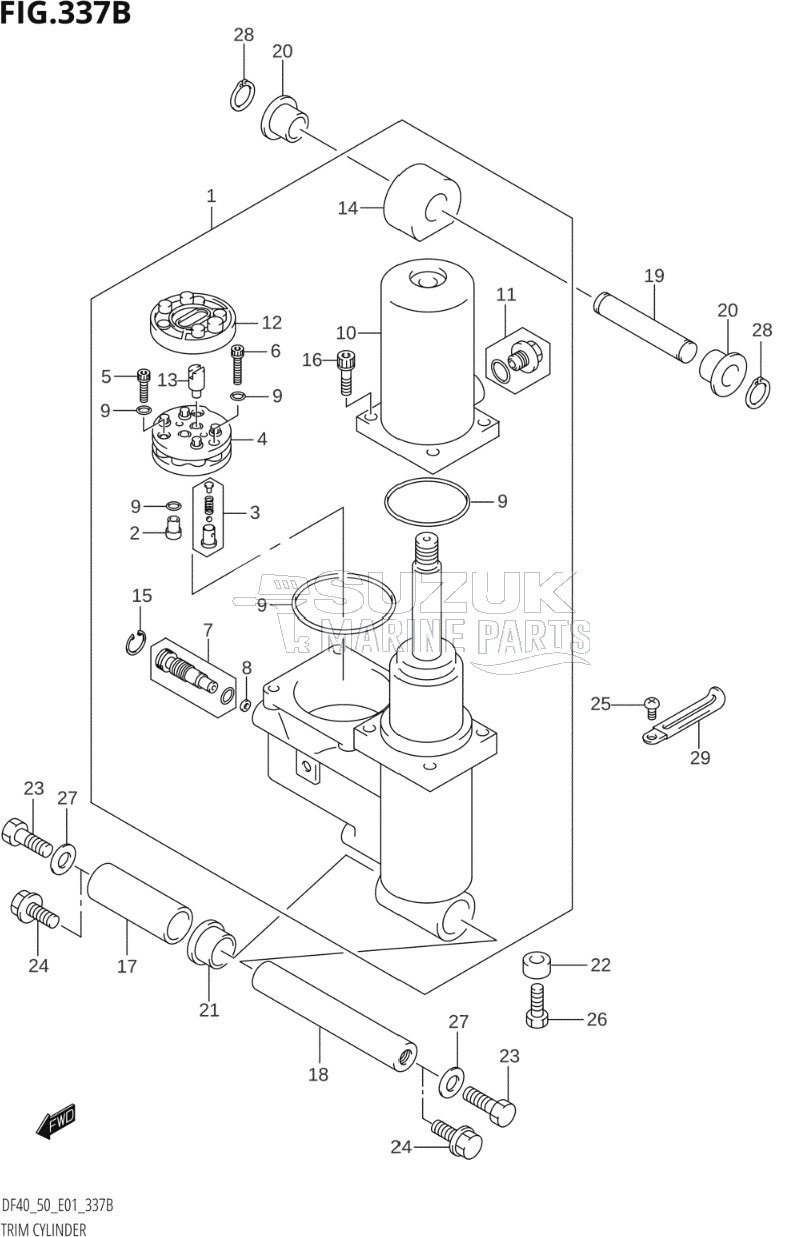 TRIM CYLINDER ((DF40T,DF50T,DF50WT):(K1,K2,K3,K4,K5,K6,K7,K8,K9,K10),DF50TH:(K5,K6,K7,K8,K9,K10))