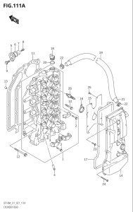 14003Z-040001 (2020) 140hp E11 E40-Gen. Export 1-and 2 (DF140AZ) DF140A drawing CYLINDER HEAD