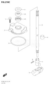 14003Z-510001 (2005) 140hp E03-USA (DF140AZ) DF140AZ drawing SHIFT ROD (DF115AZ:E03)