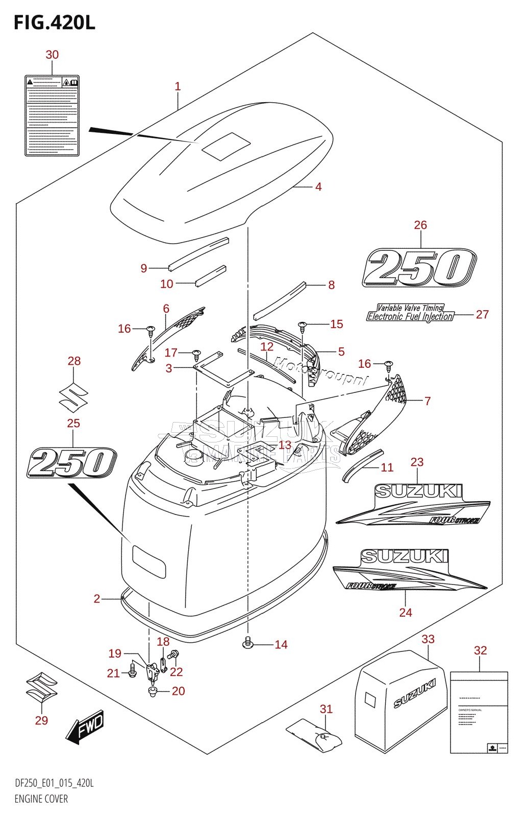 ENGINE COVER ((DF250T,DF250Z):E40)