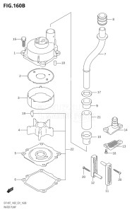 14002Z-010001 (2010) 140hp E01 E40-Gen. Export 1 - Costa Rica (DF140WZK10  DF140ZK10) DF140 drawing WATER PUMP (DF140WT:(K3,K4,K5,K6),DF140WZ:(K5,K6))