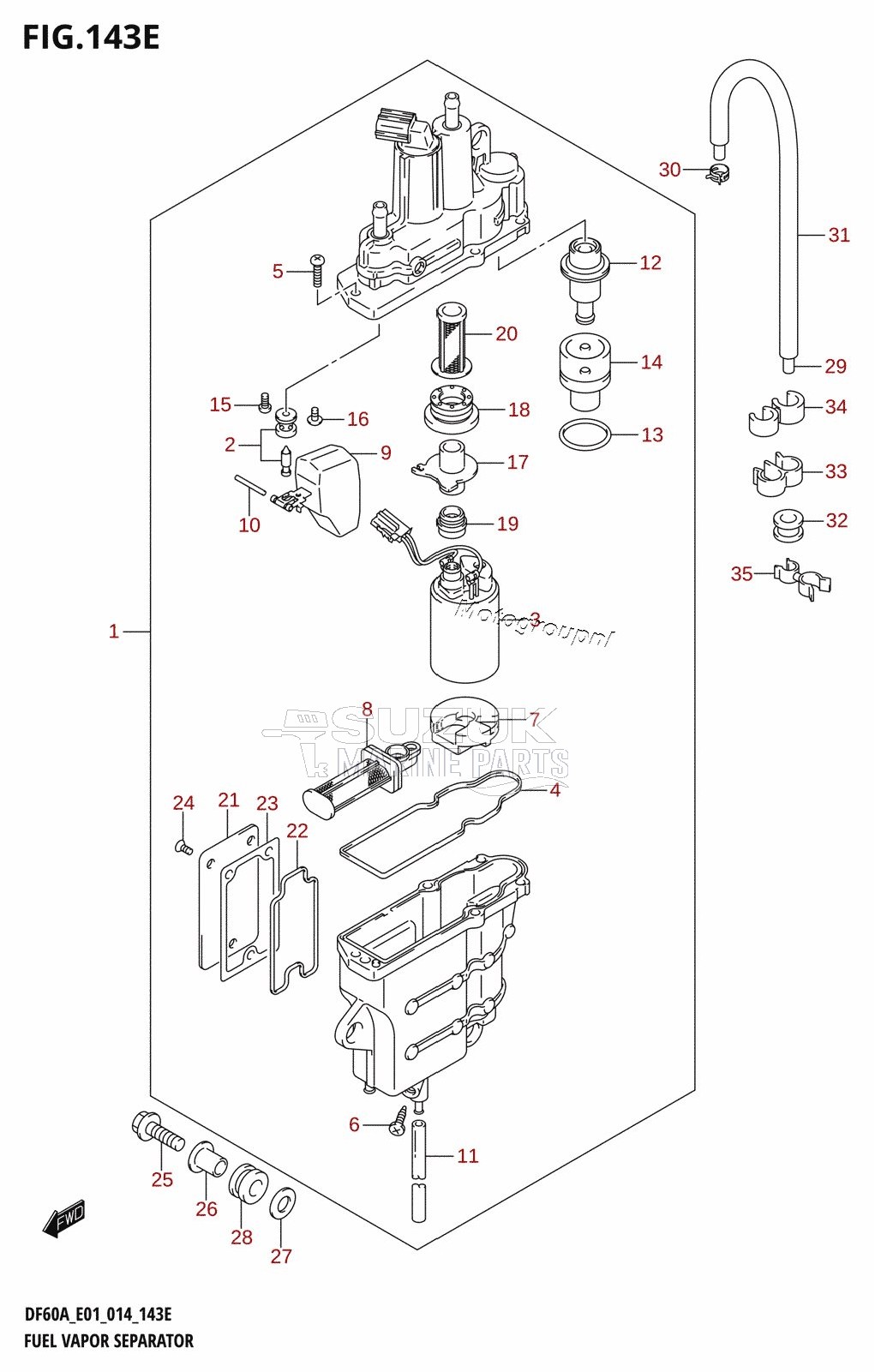 FUEL VAPOR SEPARATOR (DF50A:E01)