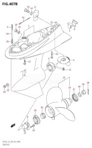 DF100 From 10002F-110001 (E03)  2011 drawing GEAR CASE (DF115T:E03)