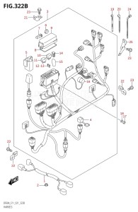 04003F-240001 (2022) 40hp E01 E11-Gen. Export 1-and 2 (DF40A  DF40AQH  DF40AQH  DF40AT  DF40AT  DF40ATH  DF40ATH) DF40A drawing HARNESS (DF40AQH)