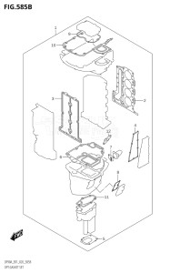 09003F-910001 (2019) 90hp E01 E40-Gen. Export 1 - Costa Rica (DF90ATH) DF90A drawing OPT:GASKET SET (DF100B)