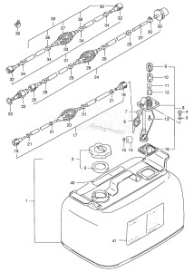 DT140 From 14003-861001 ()  1998 drawing FUEL TANK (DT115:231153~ /​ DT140:231137~)