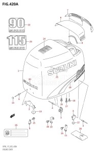 DF115T From 11502F-010001 (E03)  2010 drawing ENGINE COVER (K1,K2)