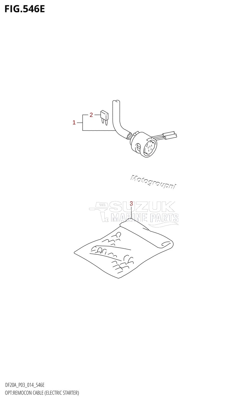 OPT:REMOCON CABLE (ELECTRIC STARTER) (DF20A:P03:E-STARTER)