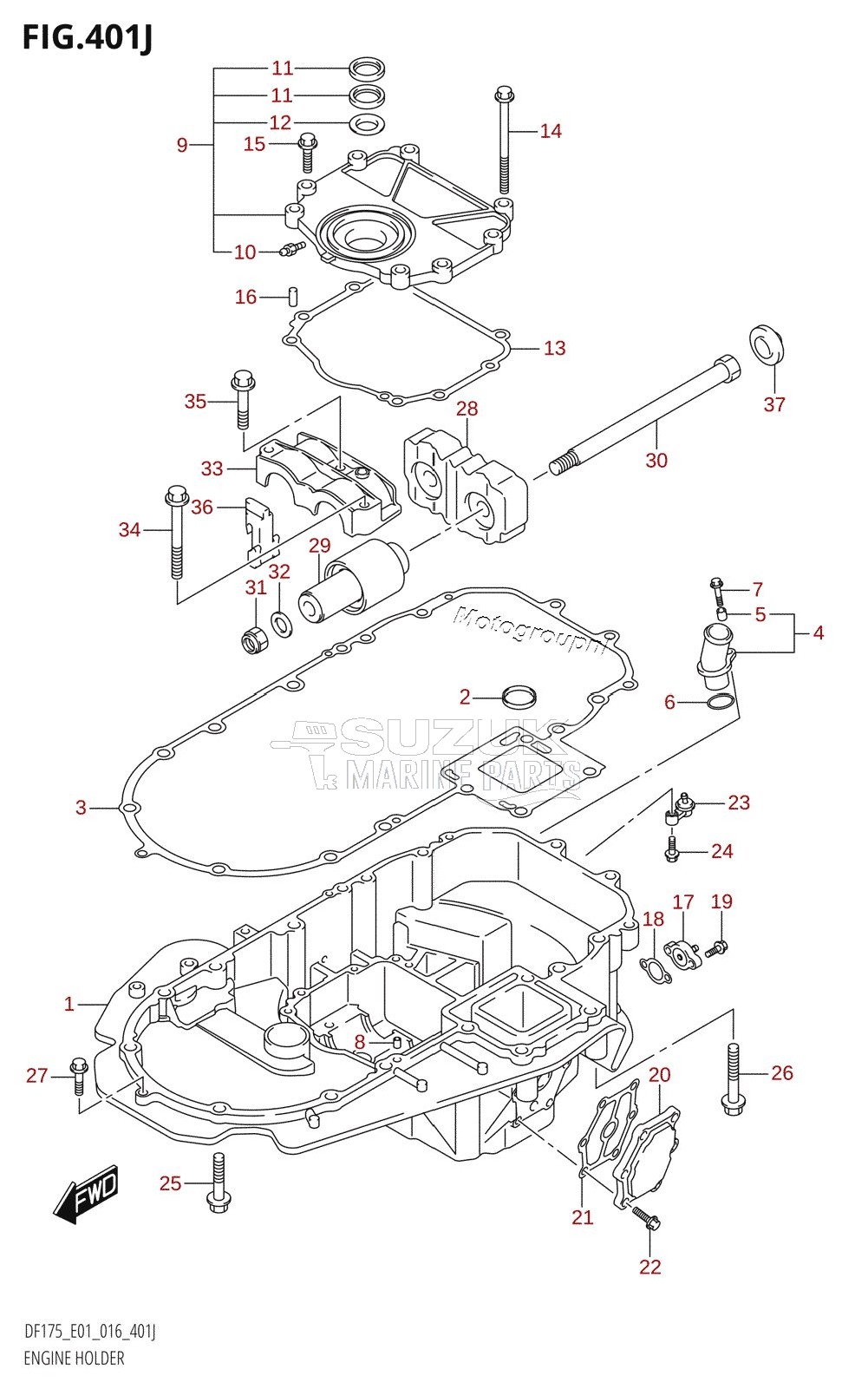 ENGINE HOLDER (DF175T:E01)