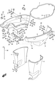 Outboard DF 175 drawing Side Cover