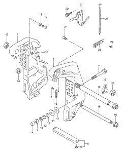 DT115 From 11502-011001 ()  1990 drawing CLAMP BRACKET (MODEL:96~00)