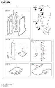 DF100 From 10002F-210001 (E01 E40)  2012 drawing OPT:GASKET SET (DF100T:E01)