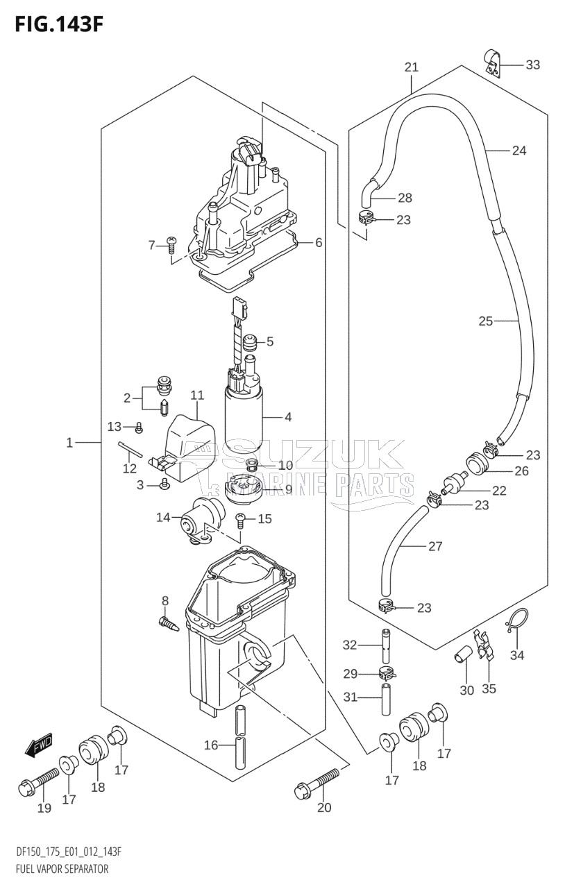 FUEL VAPOR SEPARATOR (DF175T:E40)