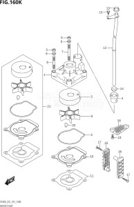 06002F-510001 (2005) 60hp E01 E40-Gen. Export 1 - Costa Rica (DF60A  DF60AQH  DF60ATH) DF60A drawing WATER PUMP (DF60AQH:E40)