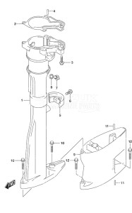 DF 2.5 drawing Drive Shaft Housing w/Transom (L)