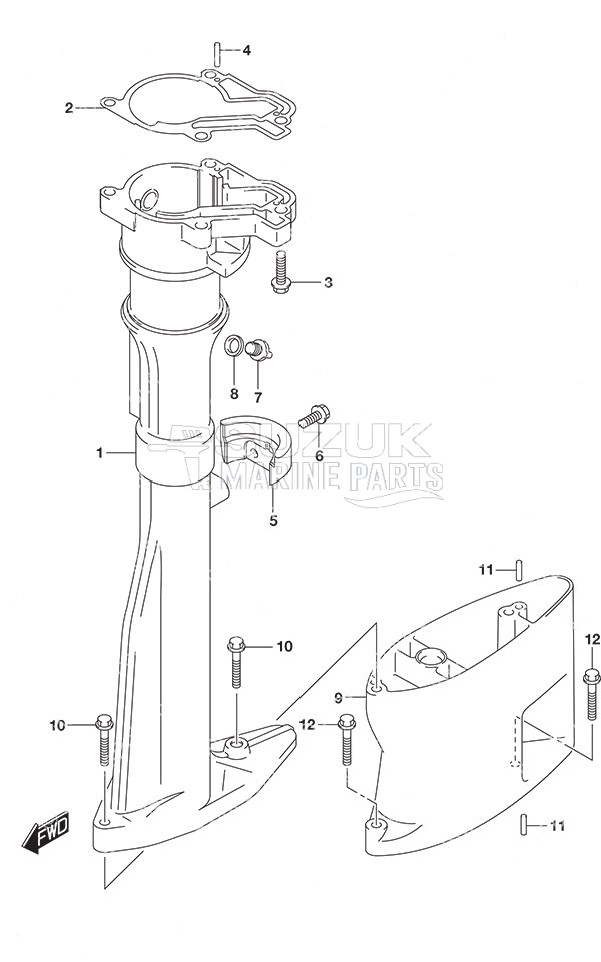 Drive Shaft Housing w/Transom (L)