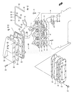 DT85TC From 8501-651001 ()  1997 drawing INLET CASE - EXHAUST COVER (TC)