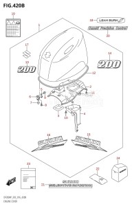 DF200AP From 20003P-610001 (E03)  2016 drawing ENGINE COVER