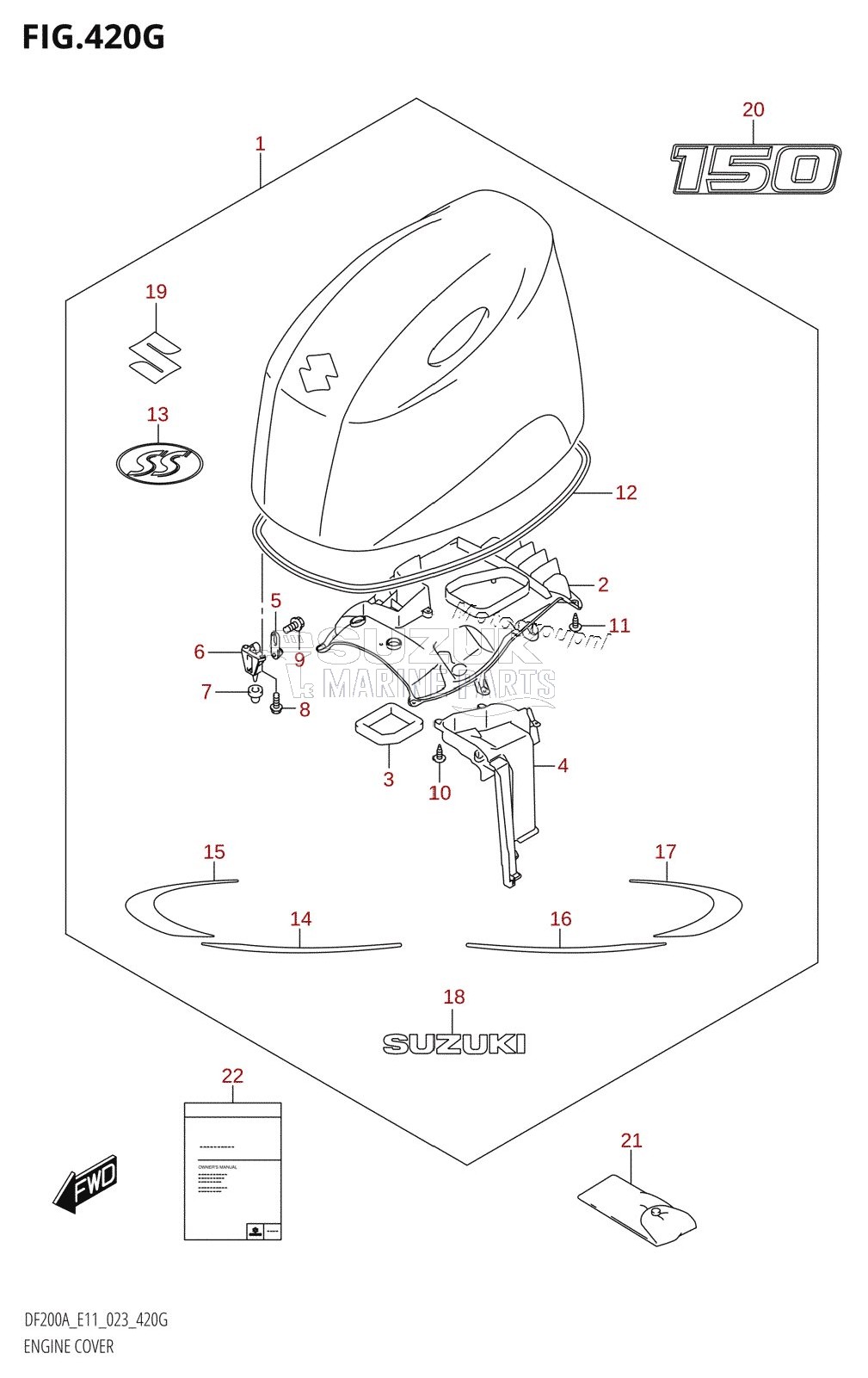 ENGINE COVER (DF150AS:(022,023))