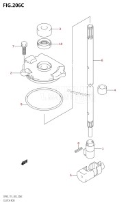 DF115T From 11501F-680001 (E03)  2006 drawing CLUTCH ROD (DF115Z)