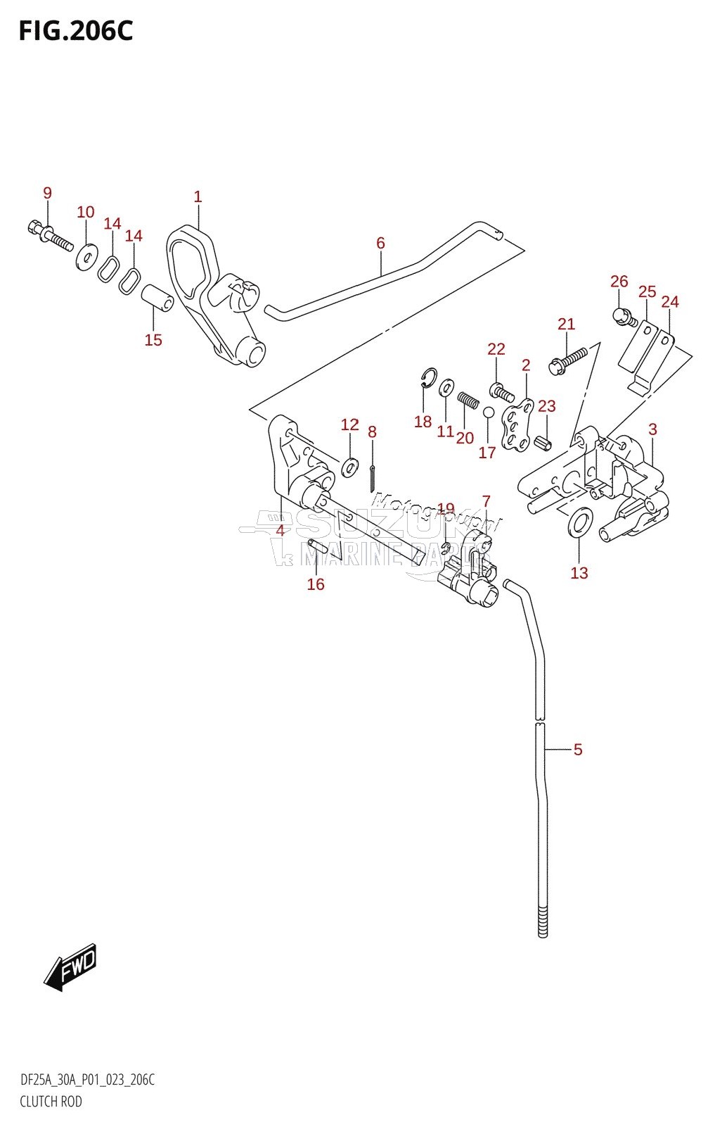 CLUTCH ROD (DF30AQ)