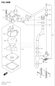 11503Z-810001 (2018) 115hp E11 E40-Gen. Export 1-and 2 (DF115AZ) DF115AZ drawing WATER PUMP (E40)