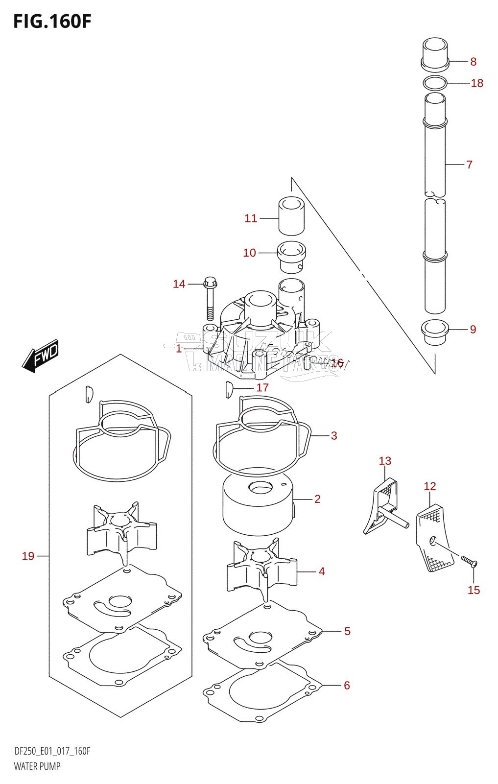 WATER PUMP (DF225T:E40)