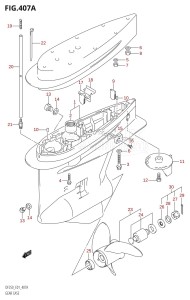 DF200Z From 20001Z-780001 (E01 E40)  2007 drawing GEAR CASE (DF200T,DF200WT,DF225T,DF225WT,DF250T)