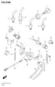 DF225Z From 22503Z-810001 (E03)  2018 drawing SENSOR (L-TRANSOM)