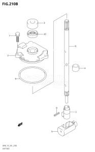 09001F-251001 (2002) 90hp E01-Gen. Export 1 (DF90TK2) DF90 drawing SHIFT ROD (DF90T,DF100T,DF115T,DF115WT)