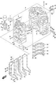 DF 300B drawing Cylinder Block