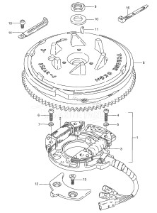 DT15 From 01501K-131001 ()  1991 drawing MAGNETO (~MODEL:95)