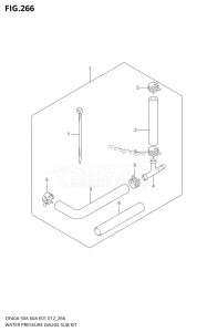 DF40A From 04004F-210001 (E34-Italy)  2012 drawing WATER PRESSURE GAUGE SUB KIT (DF40AST E34)