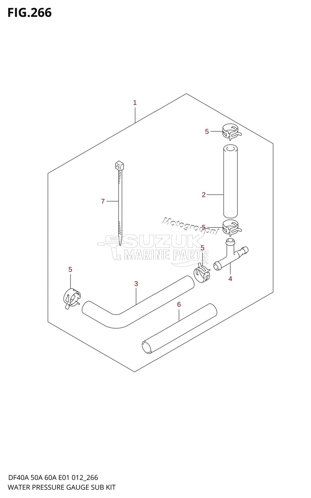 WATER PRESSURE GAUGE SUB KIT (DF40AST E34)