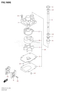 DF80A From 08002F-510001 (E03)  2015 drawing WATER PUMP (DF90A:E01)